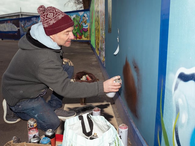 Pictured is: Matt Dixon at work. Picture: Keith Woodland (260221-11)