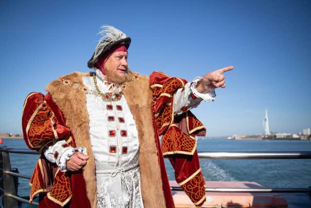 Mary Rose Trust was joined by 'Henry VIII' to mark 40 years after the flagship was raised from the Solent seabed Picture: Habibur Rahman