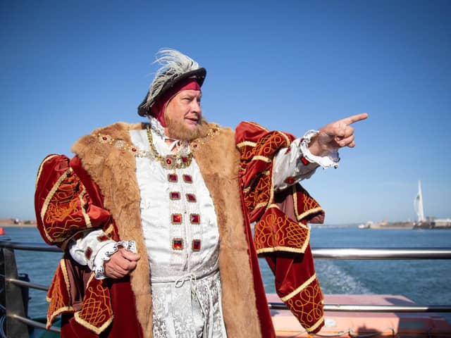 Mary Rose Trust was joined by 'Henry VIII' to mark 40 years after the flagship was raised from the Solent seabed Picture: Habibur Rahman