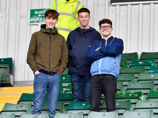 Portsmouth fans ahead of the EFL Sky Bet League 1 match between Plymouth Argyle and Portsmouth at Home Park, Plymouth, England on 11 February 2023.