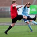 Sam Jones. Horndean Utd v Portchester Rovers, Mid-Solent League. Picture: Chris Moorhouse (jpns 250223-44)