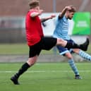 Sam Jones. Horndean Utd v Portchester Rovers, Mid-Solent League. Picture: Chris Moorhouse (jpns 250223-44)