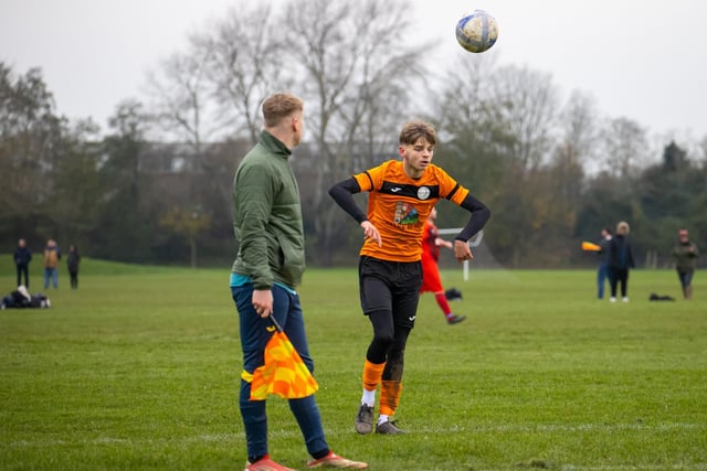 A Bransbury Wanderers Reserves  throw in. Picture by Alex Shute