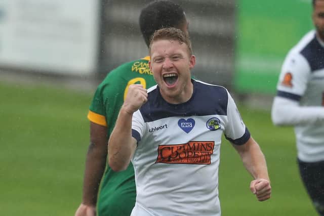 Tommy Wright grabbed his first Hawks goal in the FA Cup win over Horsham. Picture: Dave Haines
