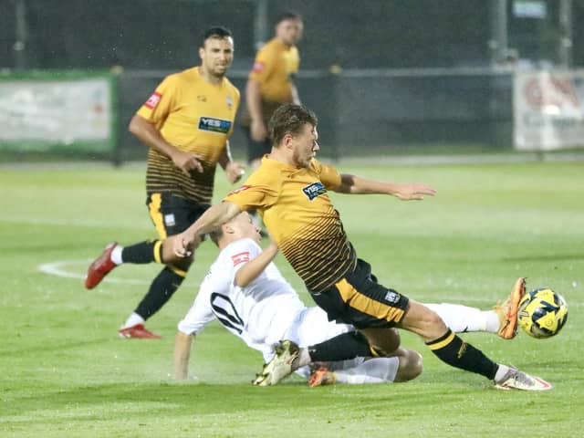 Horndean drew 1-1 at Littlehampton in Tuesday's Isthmian League South East fixture. Picture by Martin Denyer