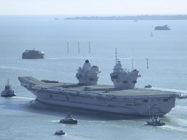 HMS Prince of Wales sailing from Portsmouth on February 12.