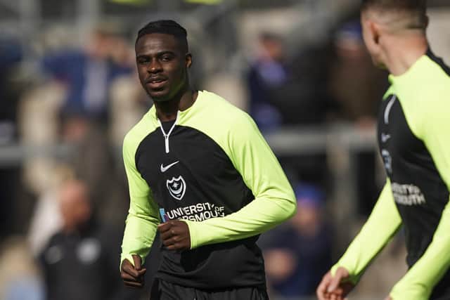 Jay Mingi, who travelled with Pompey's squad to Bristol Rovers on Saturday, will make his injury return against Bournemouth in the Hampshire Senior Cup. Picture: Jason Brown/ProSportsImages