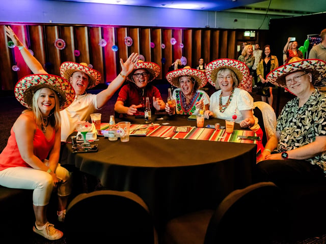 Pictured is: People enjoying the fiesta.
Picture: Keith Woodland