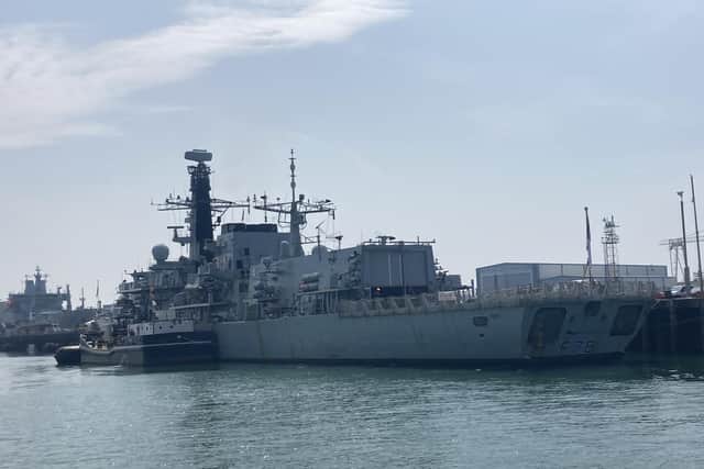 HMS Kent alongside Portsmouth. Picture: Jake Corben - JC Maritime Photos.
