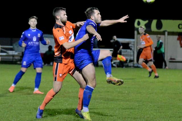 Action from Portchester's 2-2 Wessex Premier draw with Baffins on Tuesday. Picture: Martyn White.