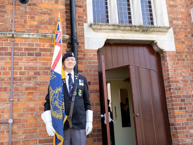 Pictured - Standard Bearer Graham Brown of the Royal Naval Association
Photos by Alex Shute