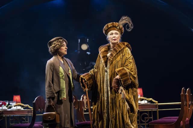 Joanna Van Kampen as Greta Ohlsson & Joanna McCallum as Princess Dragomiroff in Murder on the Orient Express at Chichester Festival Theatre. Photo by Johan Persson