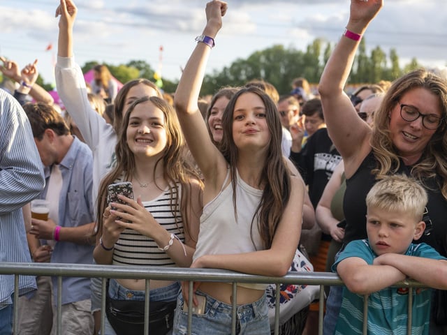 Festival goers enjoying the music at Swanfest 2024