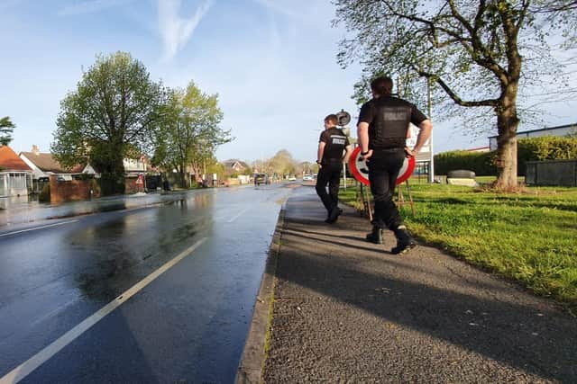 Flooding at the junction of Fareham Road and Wych Lane.