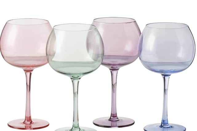 Wilko Pastel Iridescent Gin Glass four Pack