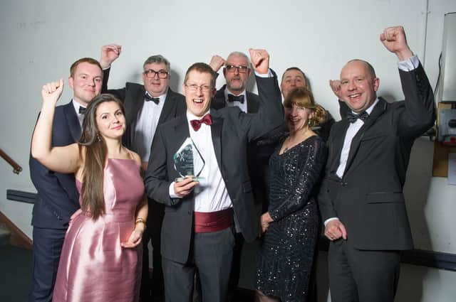 Portsmouth International Port, winners of the Sustainable Business award, celebrate at The News Business Excellence Awards 2020 at Portsmouth Guildhall