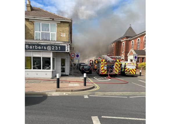A fire has broken out at Albert Road.