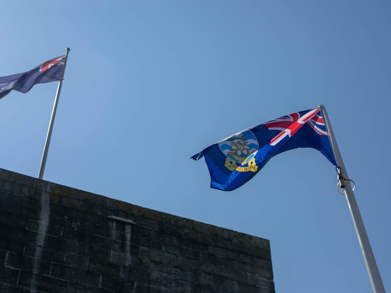 Pictured: Falklands flag raised at the event
Picture: Habibur Rahman