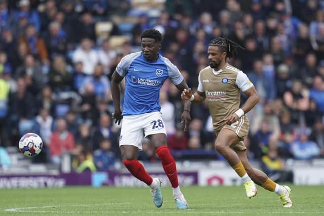 Di'Shon Bernard has impressed during his time at Fratton Park on loan from Manchester United. Picture: Jason Brown/ProSportsImages