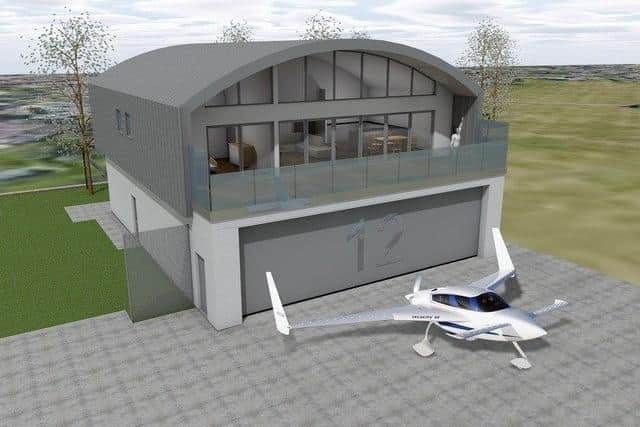 One of the proposed 'mixed use' air hangars at Solent Airport