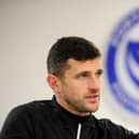 Pompey boss John Mousinho has attracted criticism from some fans over his comments this week at at BBC Radion Solent fans' forum. Pic: Sarah Standing