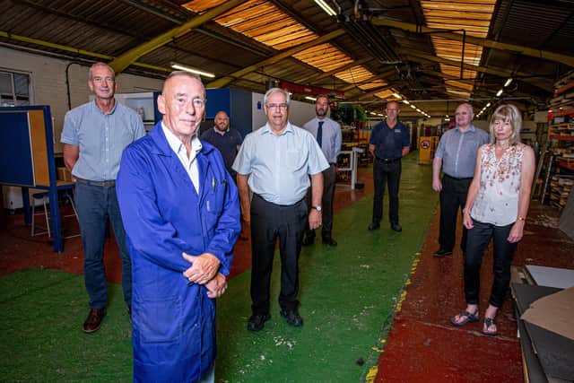 Brian Grant with his colleagues, joint owners- Paul Edwards and Paul Rabbetts, Tony Malloy, Barry Lidstone, Andrew Arnell, Keith Rogers and Hannah Stenning.
Picture: Habibur Rahman