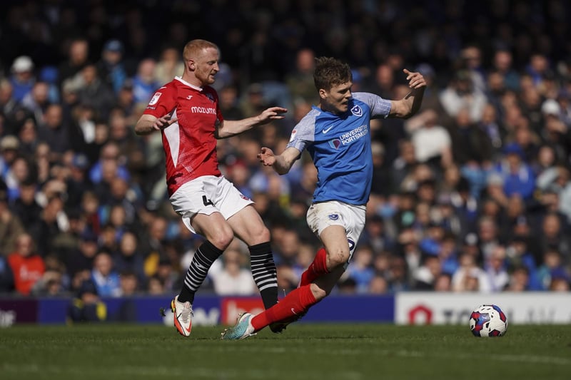 Action from today's clash with Morecambe at Fratton Park.