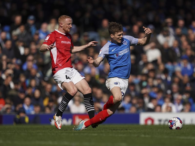 Action from today's clash with Morecambe at Fratton Park.