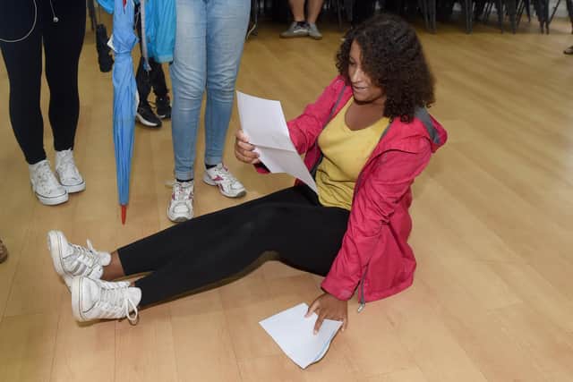 Pupils picked up their GCSE results at Portsmouth Academy in Portsmouth, on Thursday, August 25, 2022.
Pictured is: Sophia Reid (16) from Portsmouth, who got four 9s, two 8s, one 7, two 6s and one 5.
Picture: Sarah Standing (250822-2120)