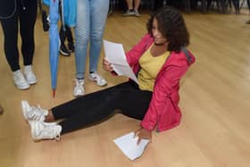 Pupils picked up their GCSE results at Portsmouth Academy in Portsmouth, on Thursday, August 25, 2022.

Pictured is: Sophia Reid (16) from Portsmouth, who got four 9s, two 8s, one 7, two 6s and one 5.

Picture: Sarah Standing (250822-2120)