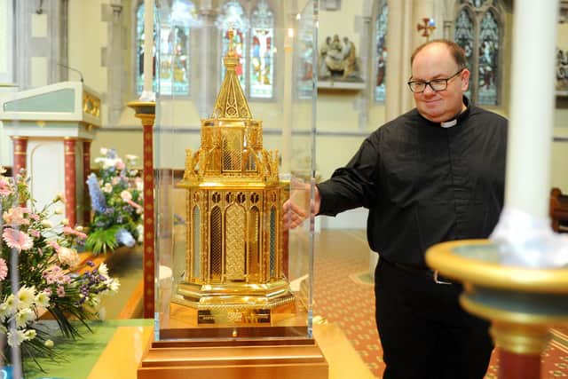 Relics of St Bernadette are on display at St John's Catholic Cathedral in Portsmouth, on Thursday, September 8.
Picture: Sarah Standing (080922-298)