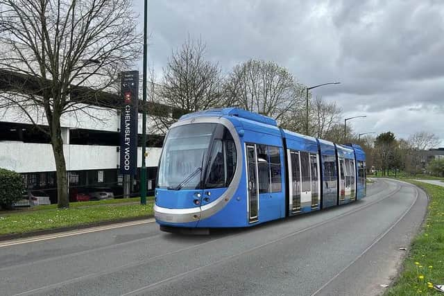 CGI image of a tram - for illustrative purposes