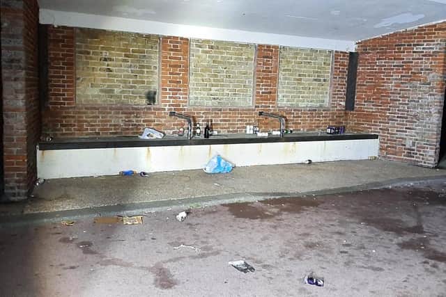 Rubbish left behind by the group of teenagers. Picture: Gosport Police via Twitter