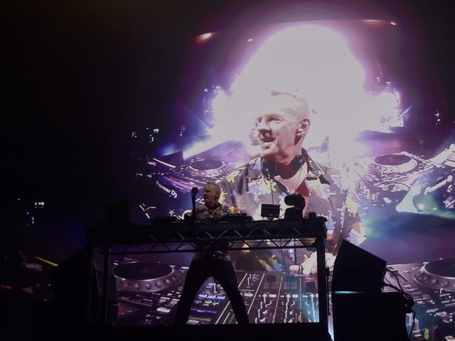 Victorious Festival 2024 in Portsmouth, on Friday, August 23, 2024.Pictured is: Fatboy Slim performing on the Common Stage.Picture: Sarah Standing (230824-9705)