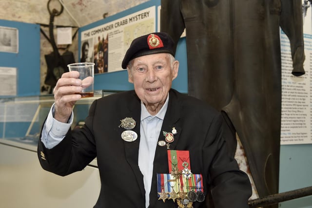 John 'Jack' Quinn a 98 year-old D-Day veteran from Lincolnshire, visited The Diving Museum in Alverstoke on Friday, June 9.