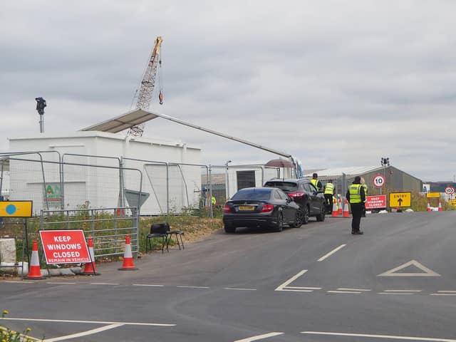 Coronavirus testing centre at Tipner, Portsmouth on July 16. Picture: Habibur Rahman