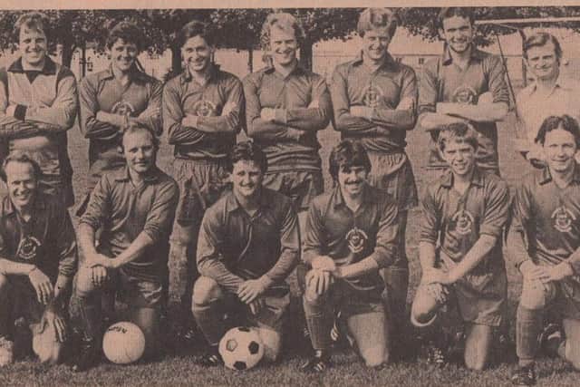 CLANFIELD: Portsmouth League. Back (from left): Andy Butt, Dave Mew, Andy Barker, Dicky Hyde, Mick Bryant, Chris Rowe, Mick Doughty. Front: Les Crockford, Bob Ward, Terry Greaves, Guy Hughes, JeffJackson, Eddie Tyler