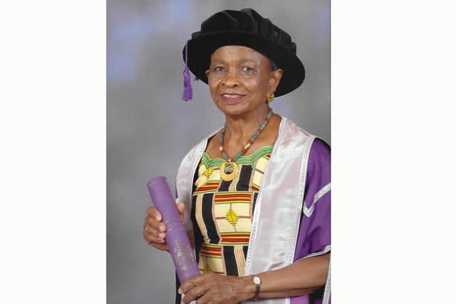 Marie Costa on the day she was made a Fellow of the University of Portsmouth. 