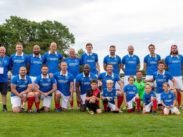 Pompey legends, which included greats like: Matty Taylor, Sean Davies, David Norris and Yakubu, ran out 8-6 winners at the OnSite Group Stadium.