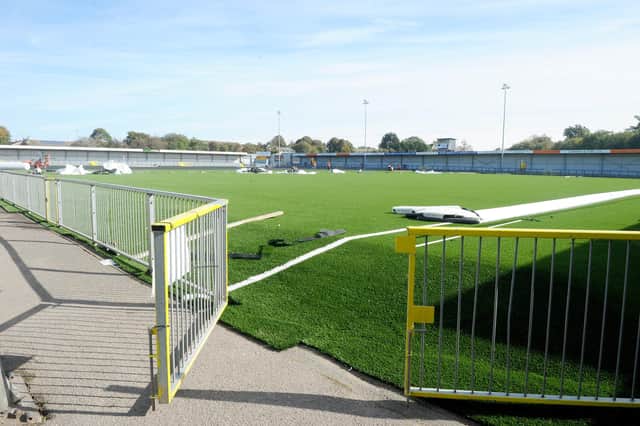 The new 3G pitch at Westleigh Park which stages its first competitive games this weekend. Picture: Sarah Standing