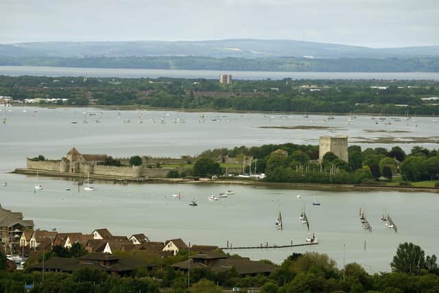 Portchester Castle taken from Portsdown Hill Picture: Mark Cox