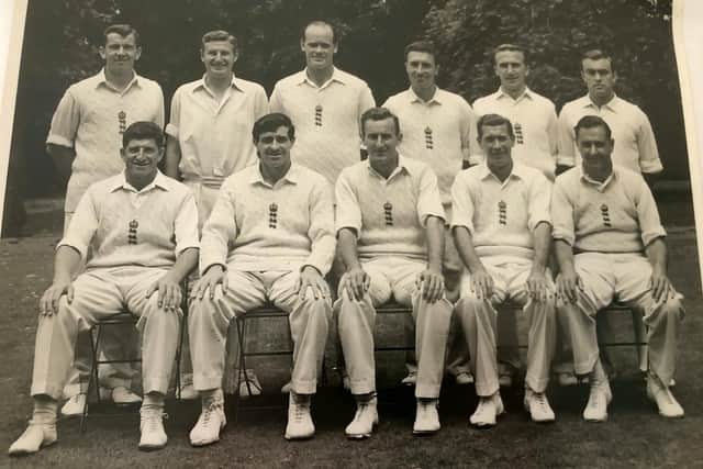 An England team picture is among Derek Shackleton's memorabilia up for auction next month. Picture: Hansons