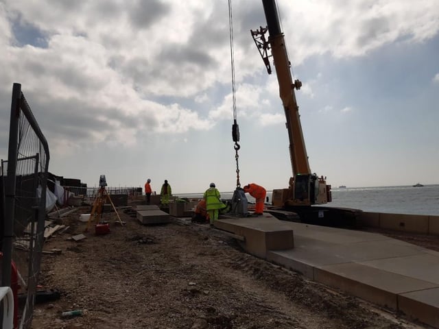 Special machinery is used to create a vacuum seal to lift and manoeuvre the Theatre of the Sea into place