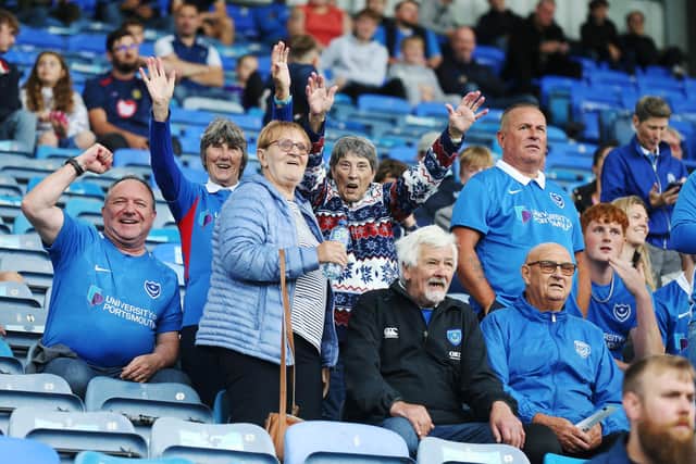 Fans back at Fratton Park for a pre-season match pitting Portsmouth vs Peterborough.