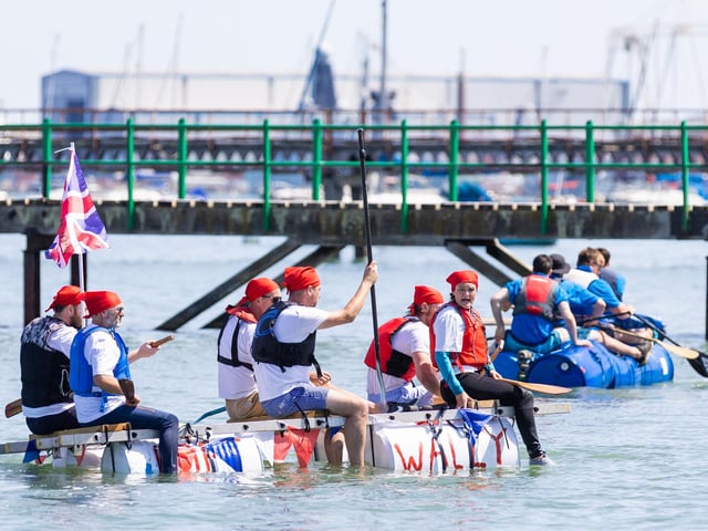 Jolly Roger Raft Race in Gosport on Saturday August 1