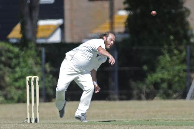 John Creamer bowling for Portsmouth Community against Rowner. Picture Ian Hargreaves