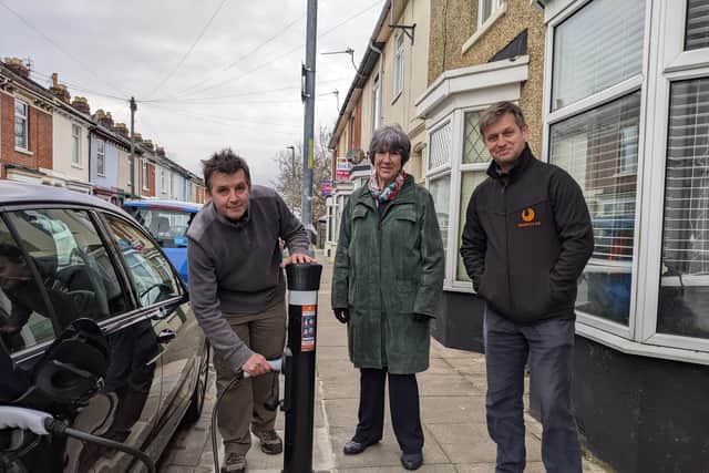 Dozens of on-street electric vehicle charging points have been installed in Portsmouth. Picture: Portsmouth City Council.