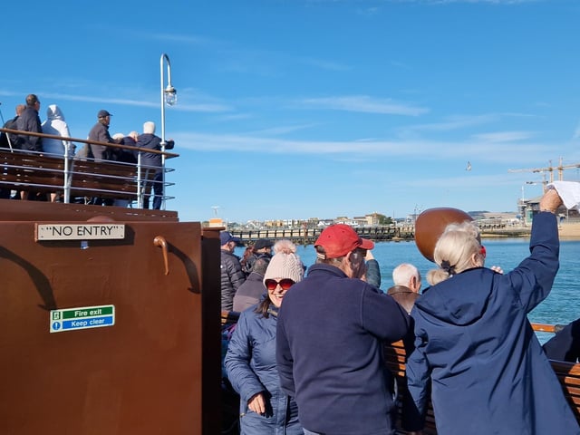 The paddle steamer Waverley sets sail from Shoreham, bound for the Isle of Wight, on September 13, 2024