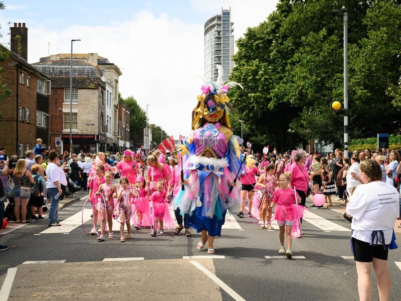 Portsea carnival 2023 - Local people taking part in the circus-themed parade on Saturday, August 12.
