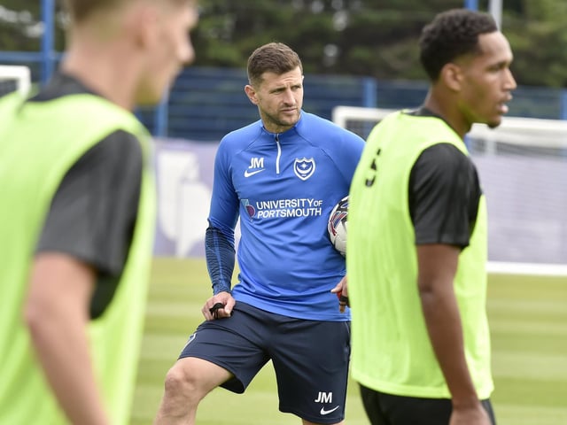 John Mousinho had fewer players available to him over the weekend that he would have liked. Picture: Sarah Standing (290623-5754)